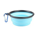 Tigela de Silicone Dobrável para Cachorro - Dog Bowl - Passeios, Viagens, Parques Tigela de Silicone - Pets 001 Falco Azul Claro 350ML 